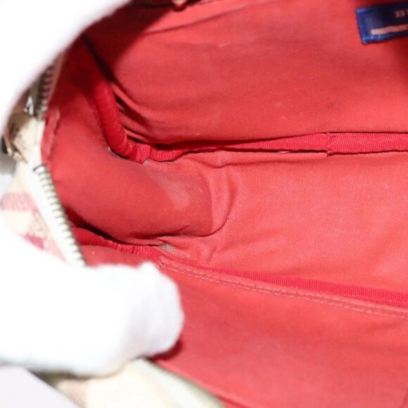 BURBERRY Nova Check Blue Label Shoulder Bag Canvas Beige Silver Auth 118746 - Picture 11 of 16